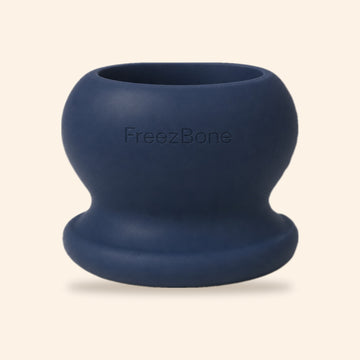 FreezBall freeze-and-lick dog toy in navy