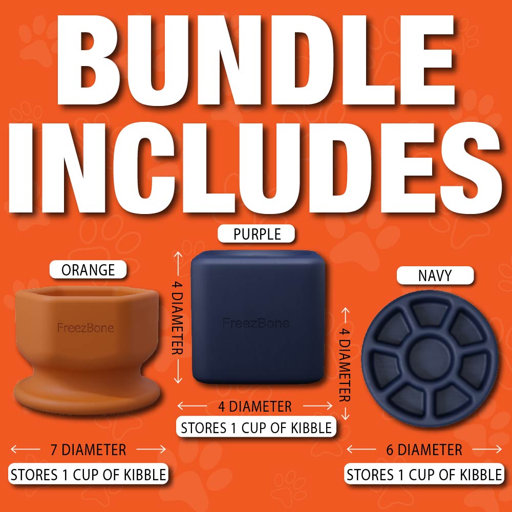 Ultimate Tough Chewer Dog Toy Set – 3 Durable Enrichment Bones