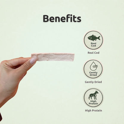 Freezbone Cod Dog Treats – Made with Real Cod (Value Size 8 oz)