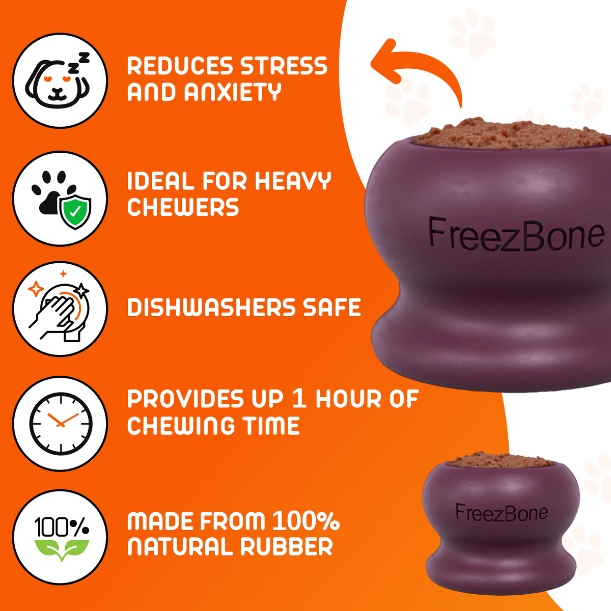 Freezball - Durable Fillable Dog Chew Bone