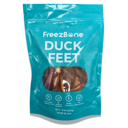 Freezbone Whole Duck Feet Dental Treats for Dogs - Human Grade - Single Ingredient