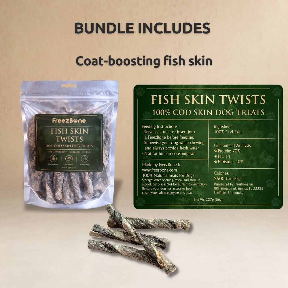 Freezbone Ultimate Dog Treat Bundle – 5 All-Natural Fish & Chicken Treats (Value Size)