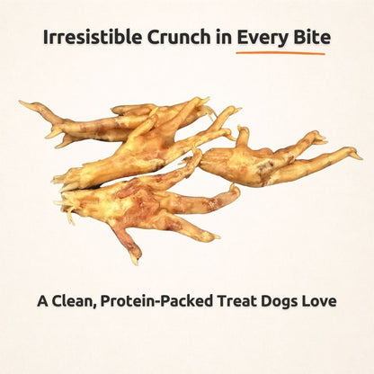 Freezbone Whole Chicken Feet Dental Treats for Dogs - Human Grade - Single Ingredient