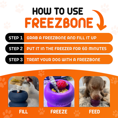 Freezball - Durable Fillable Dog Chew Bone