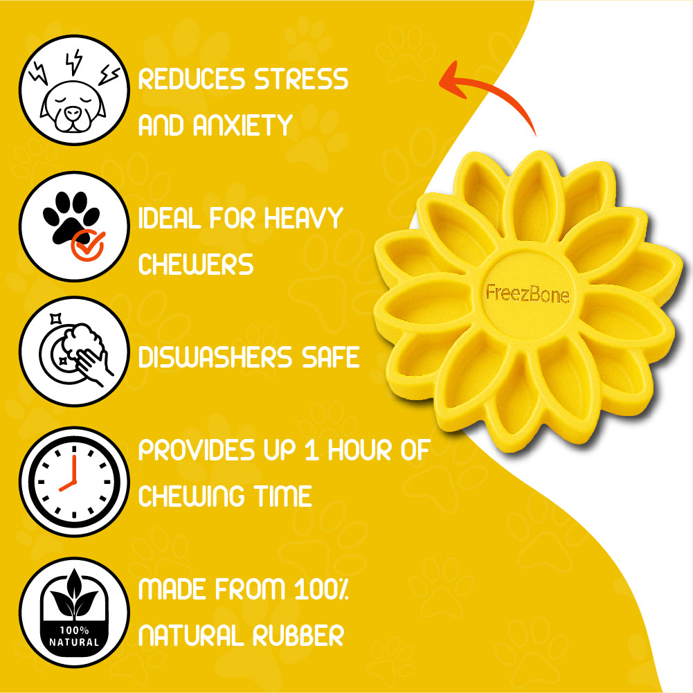 FreezSunflower - Interactive Frozen Sunflower Dog Chew