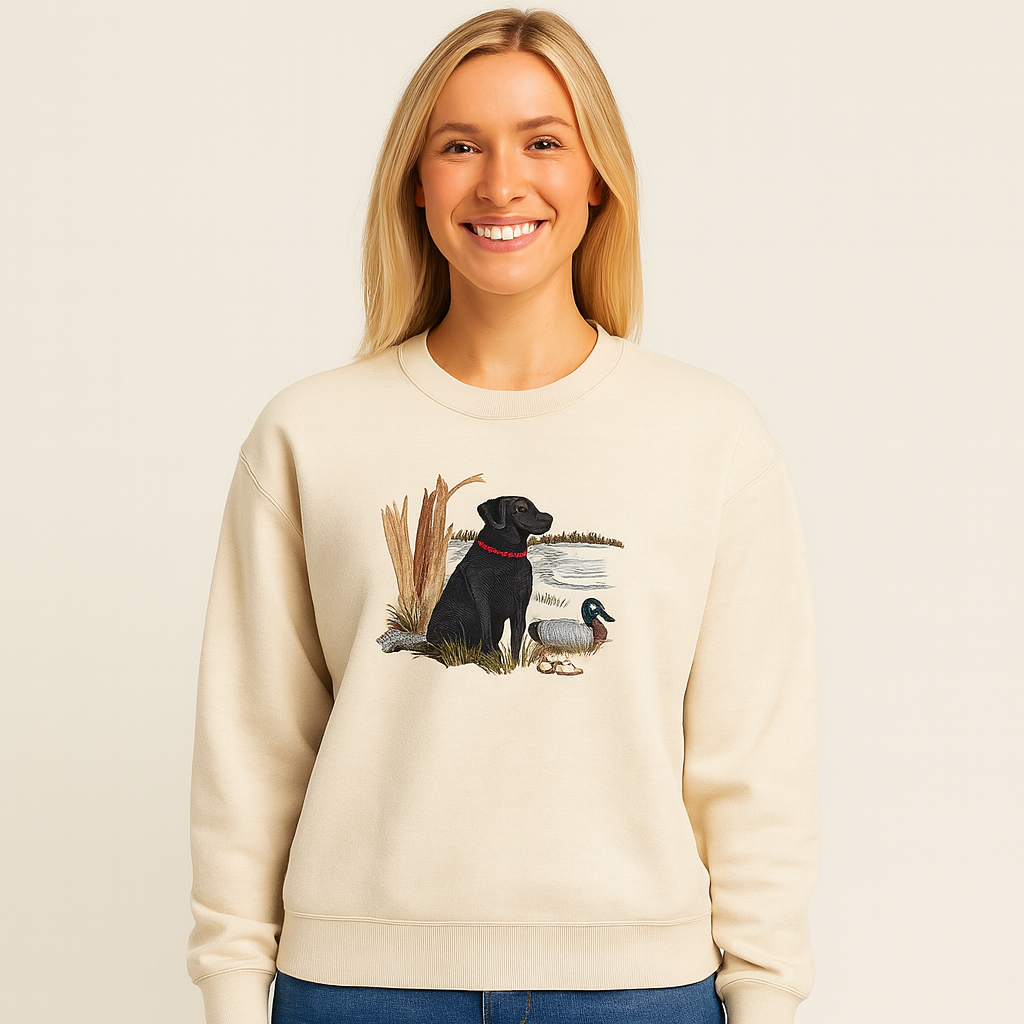 Freezbone Black Lab Embroidered Sweatshirt xmas limited edition