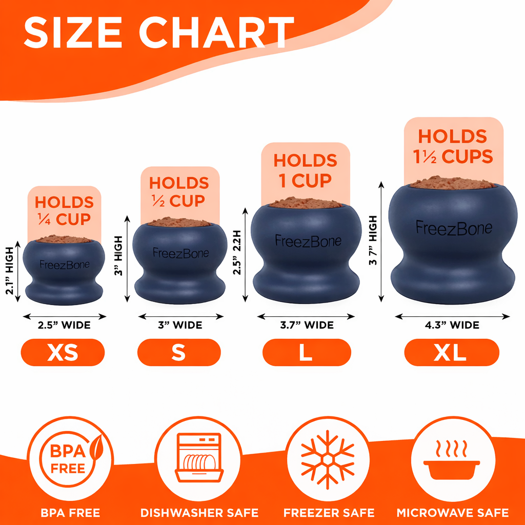 Freezball - Durable Fillable Dog Chew Bone