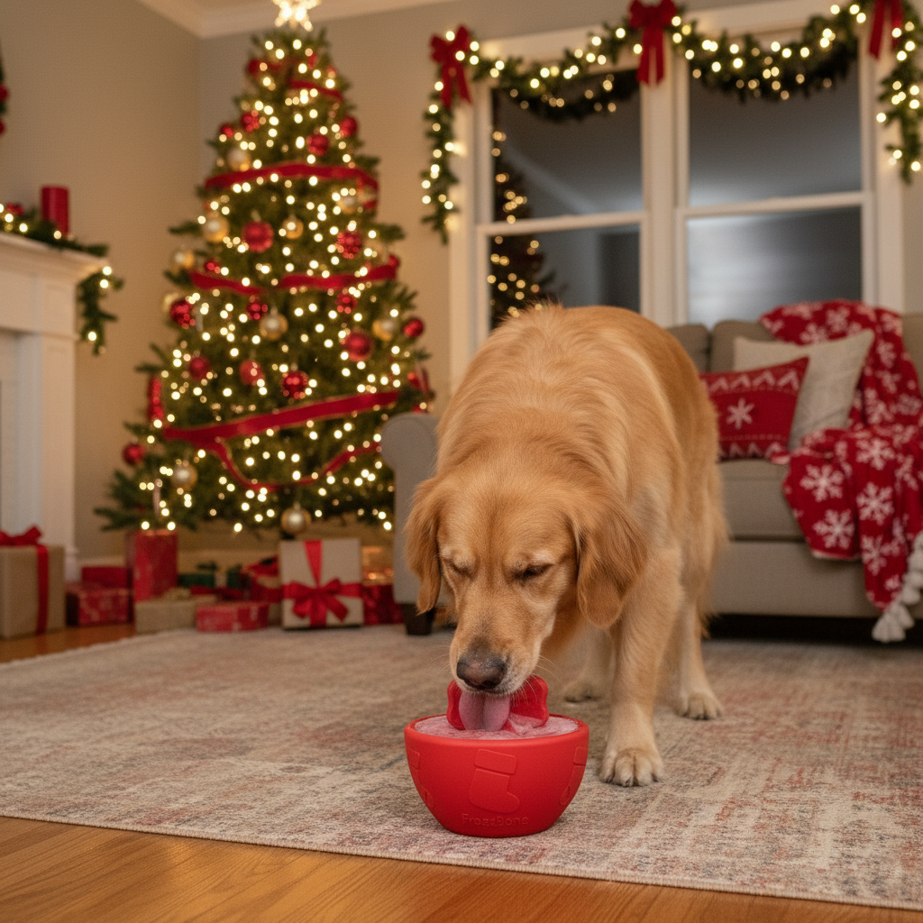 FreezBow Dog–  Dog Lickable Enrichment Toy