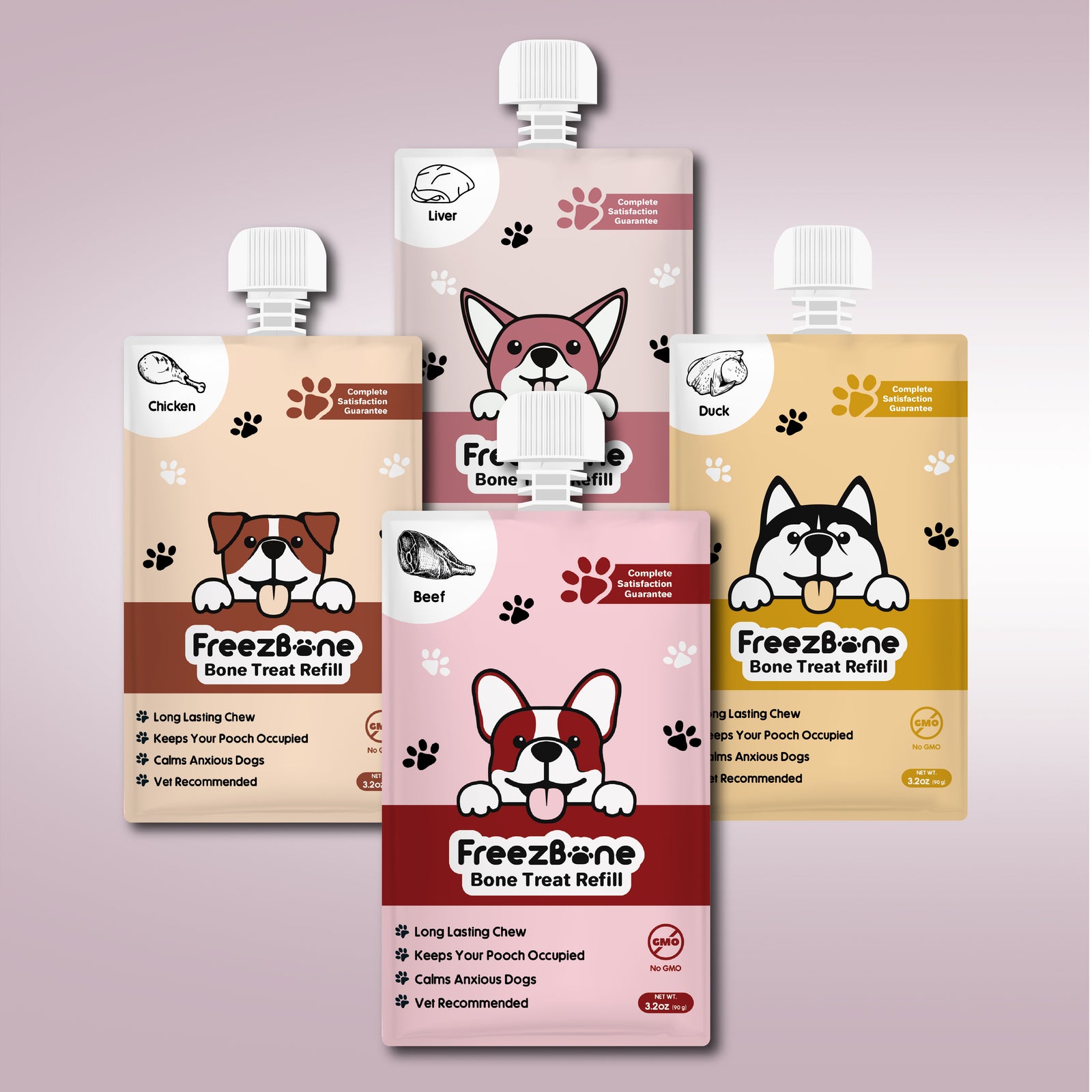 Bone Refills Dog Meat 90 Grams (4 Pack)®