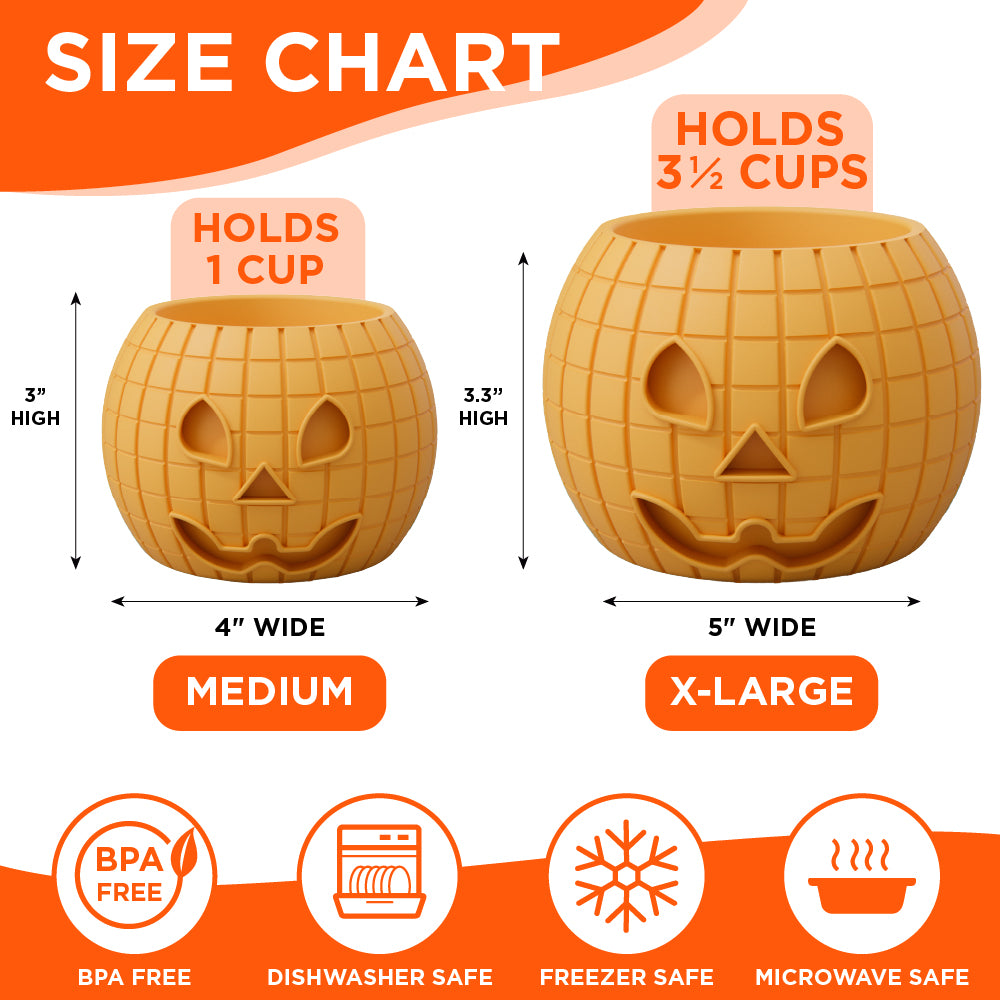 FreezPumpkin Dog Toy - Fun & Durable Pumpkin Enrichment Chew For Moderate Chewers