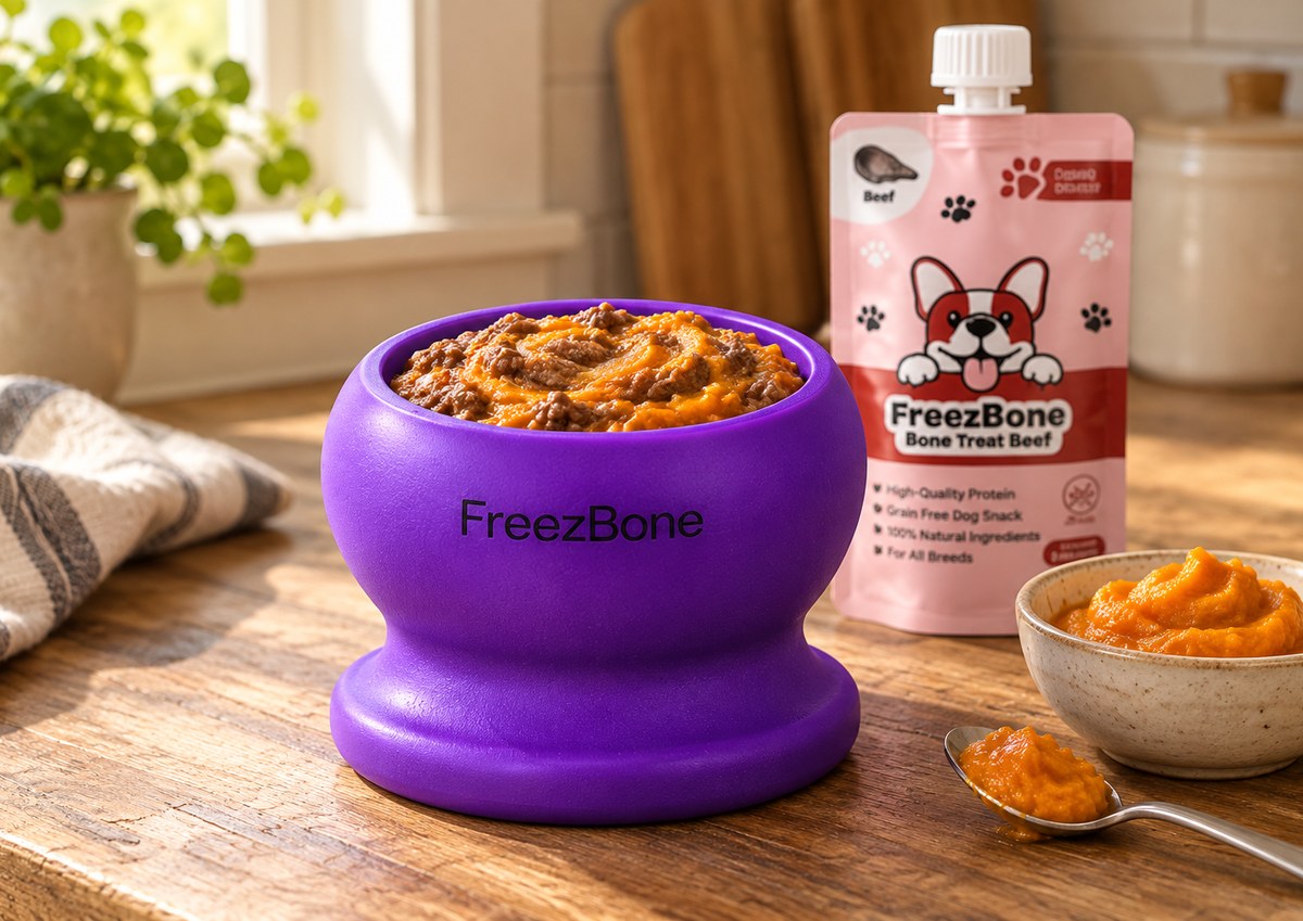 Bone Refills Dog Meat in a Freezball