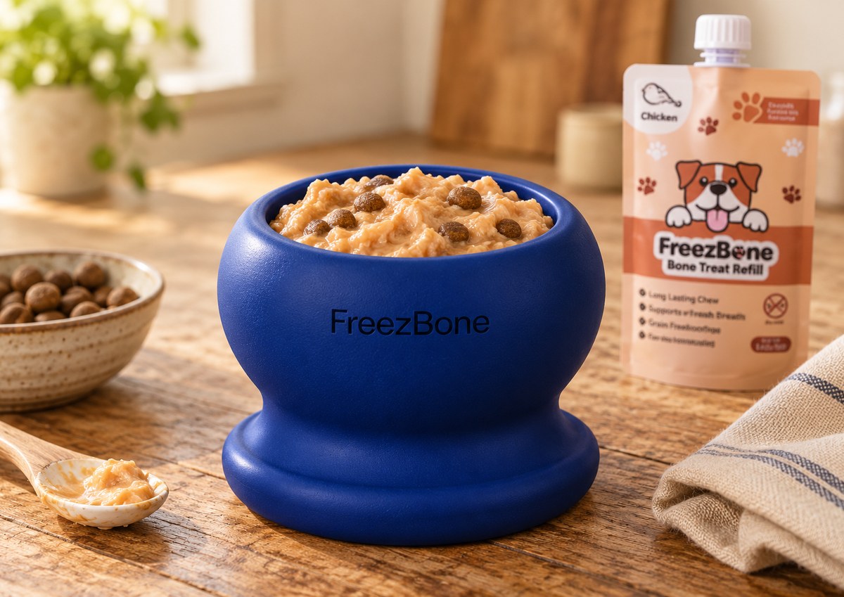 Bone Refills Dog Meat in a Freezball