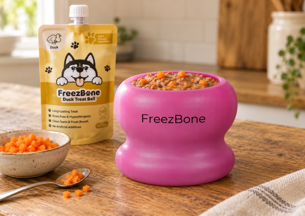 Bone Refills Dog Meat in a Freezball