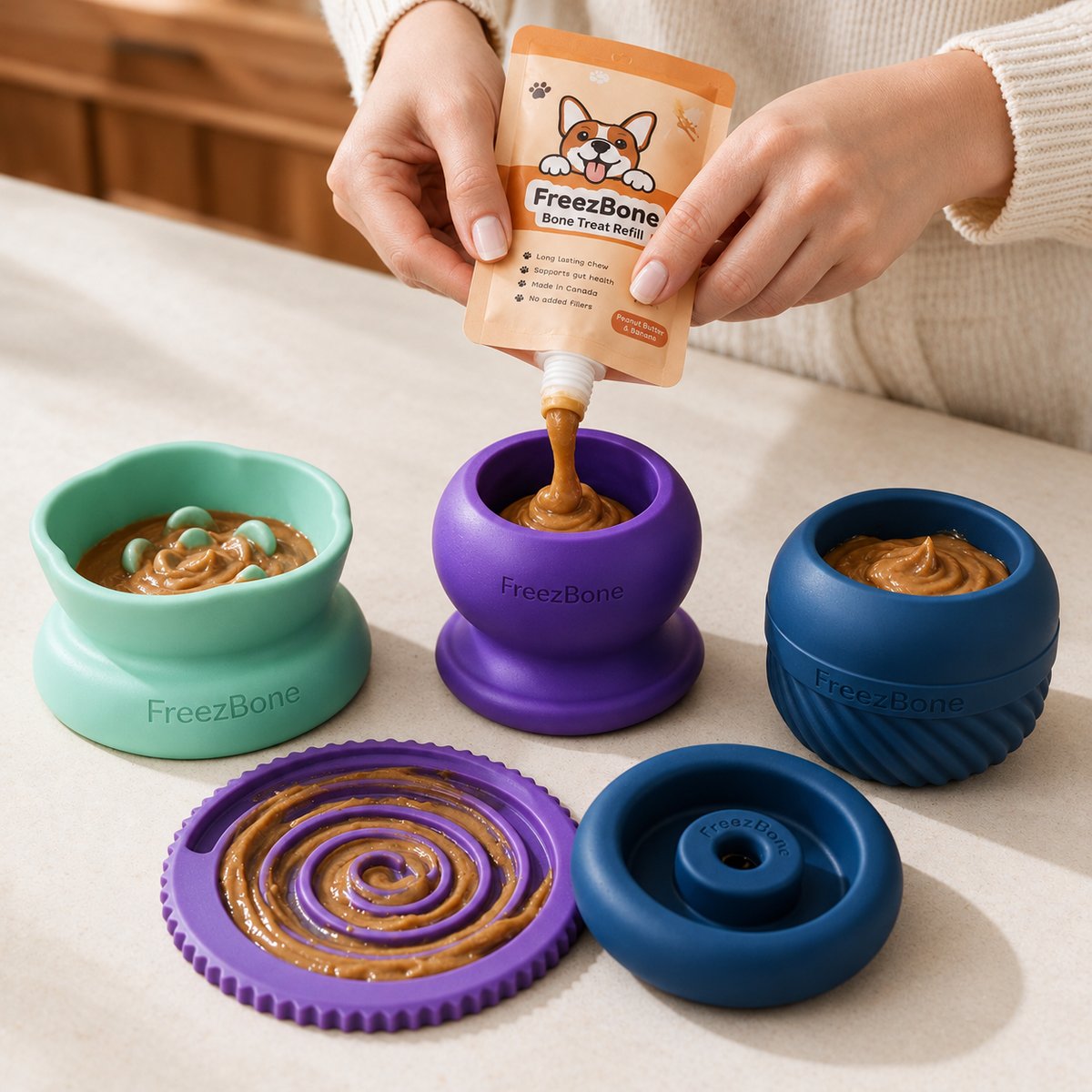 Filling a Family Value Bundle with a soft treat