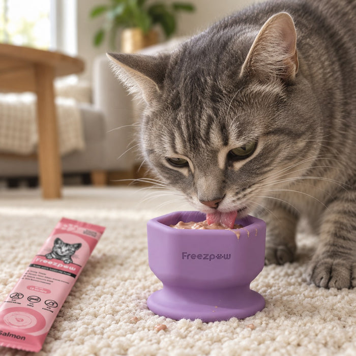 cat paste sticks step serve