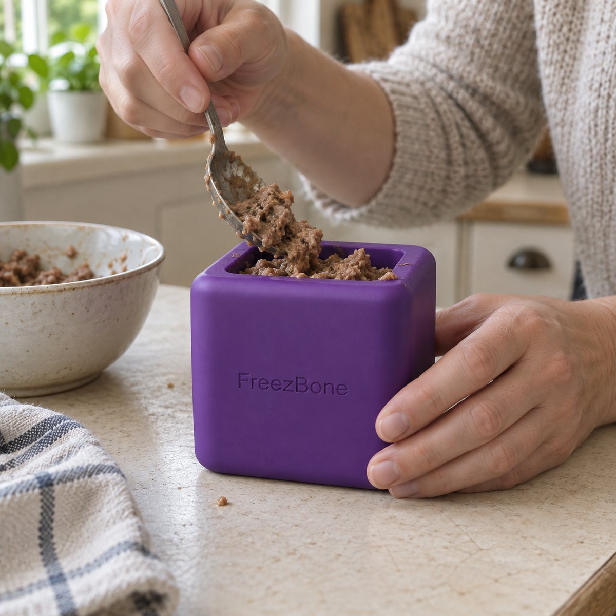 Filling a Freezbox with a soft treat