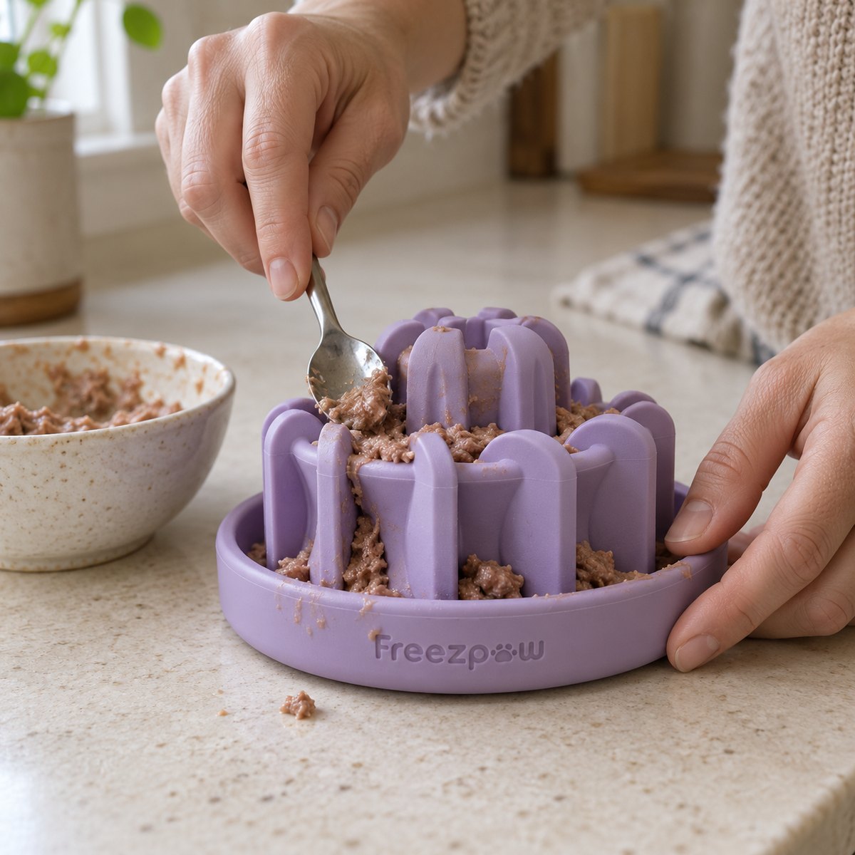 Filling a FreezDrip with a soft treat