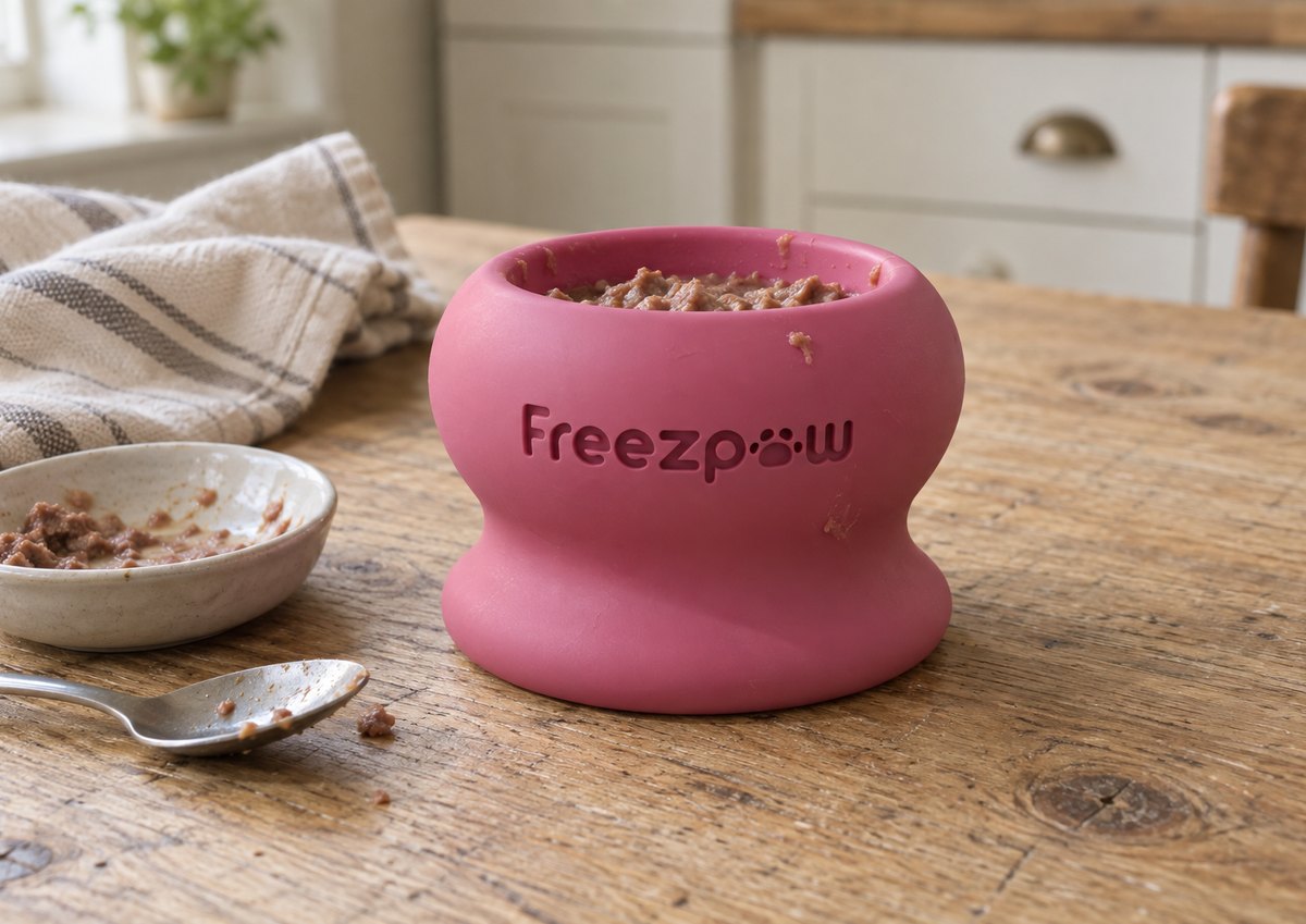 FreezPounce filled with wet food mousse