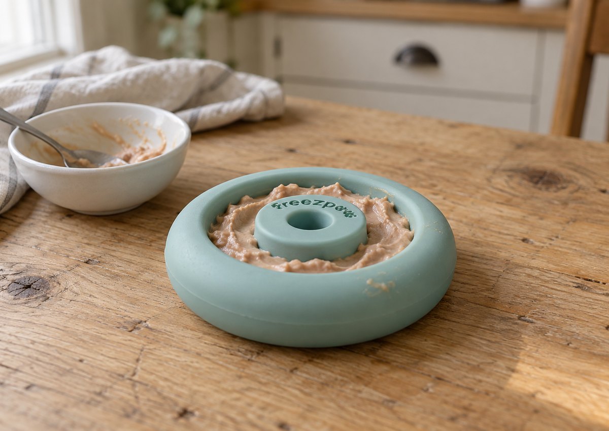 Freezring  filled with lickable treat