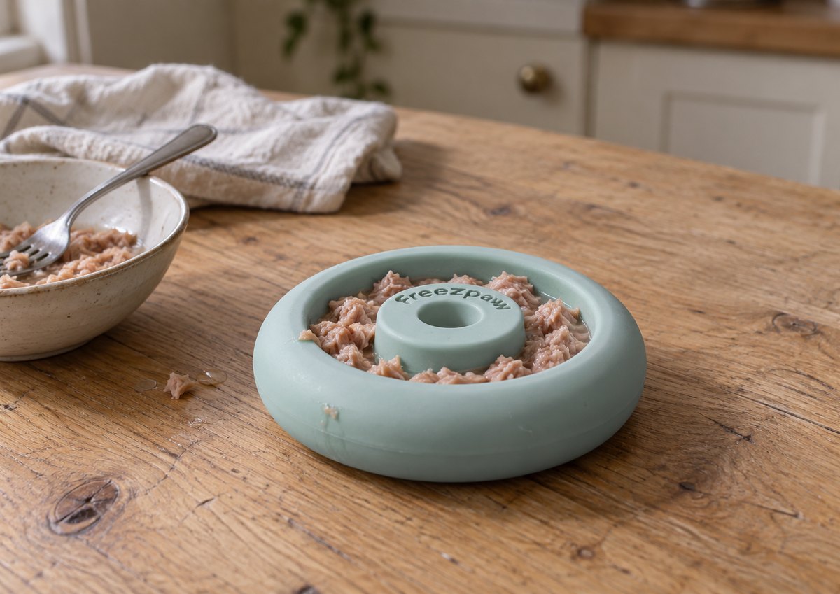 Freezring  filled with tuna + water