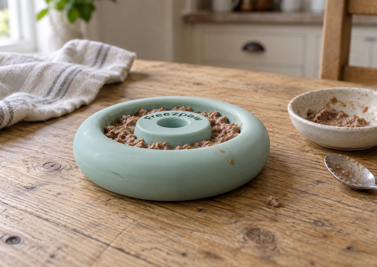 Freezring  filled with wet food mousse
