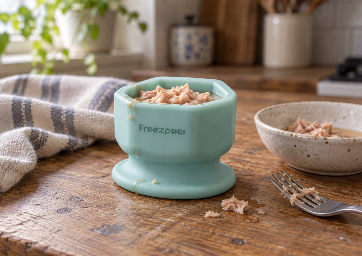 FreezSip filled with tuna + water