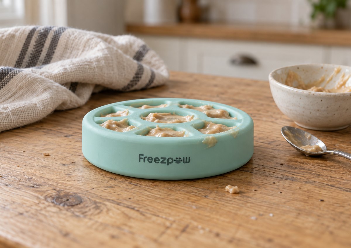 FreezSpin  filled with lickable treat