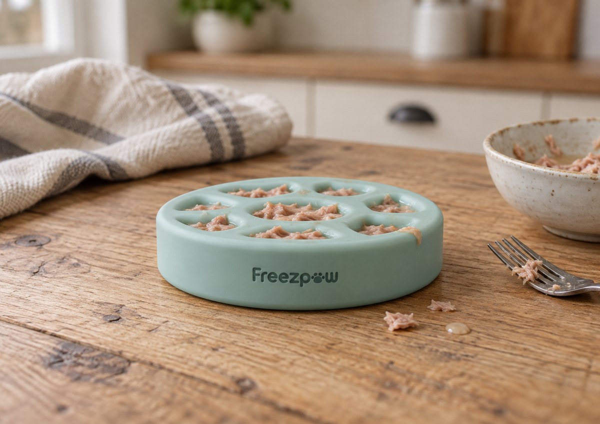 FreezSpin  filled with tuna + water