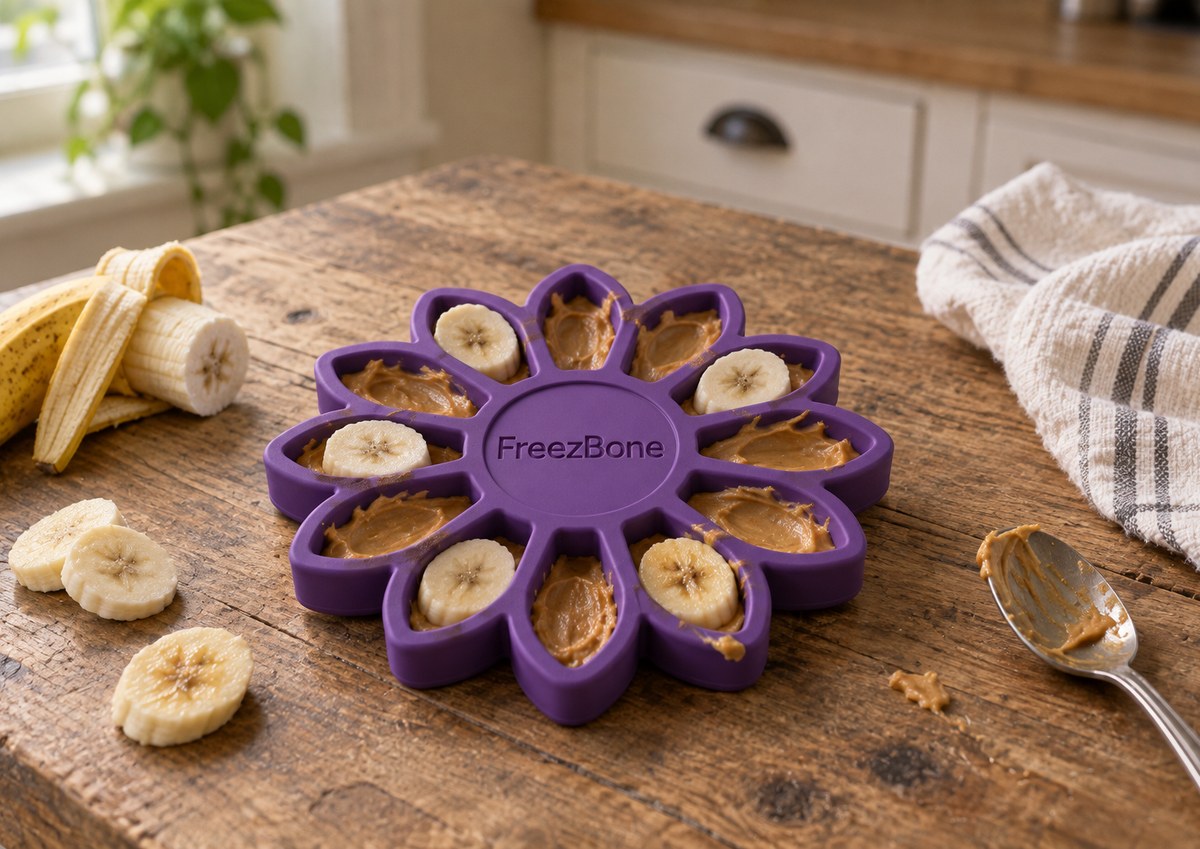 FreezSunflower filled with peanut butter + banana