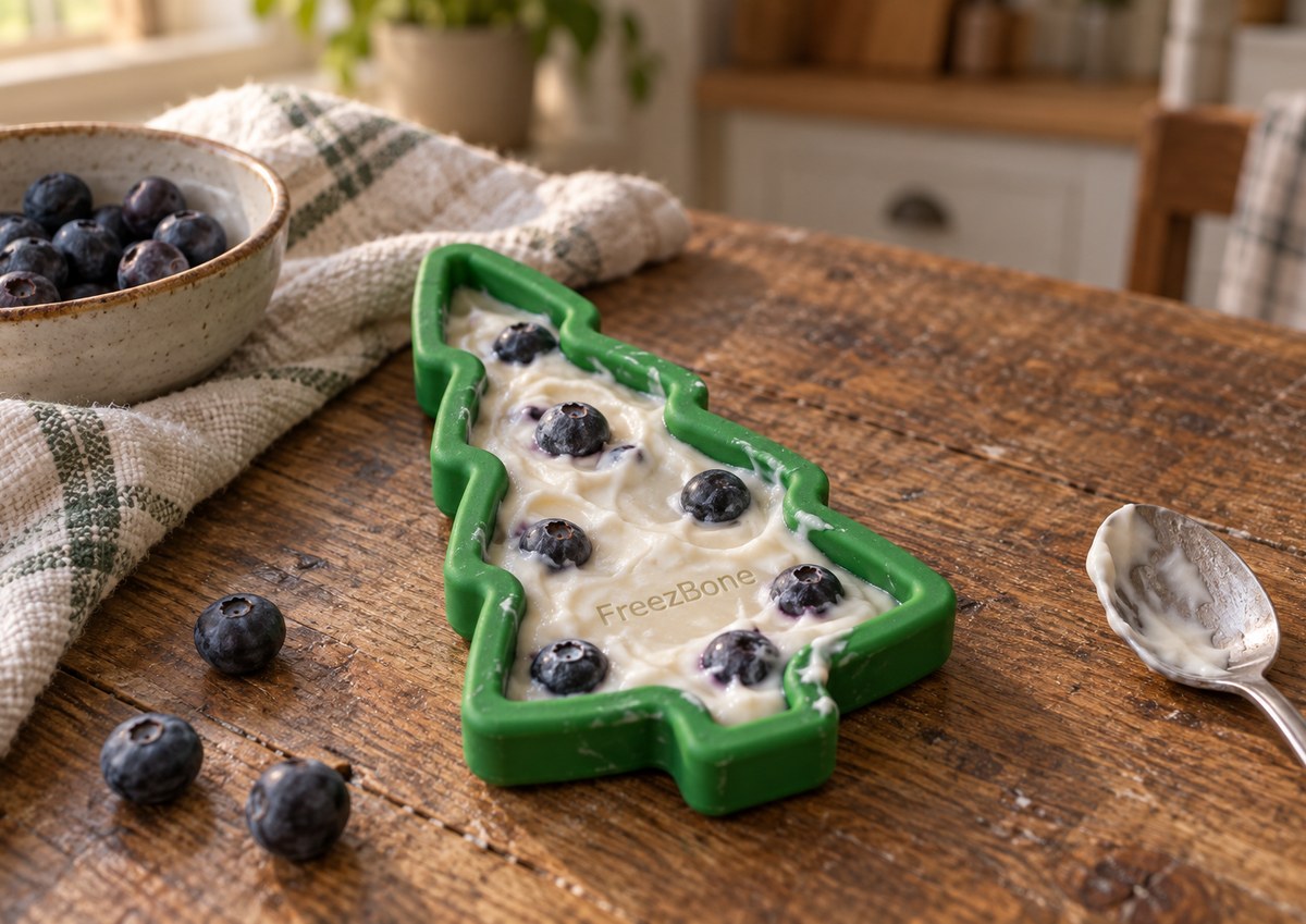 FreezTree  filled with yogurt + blueberries