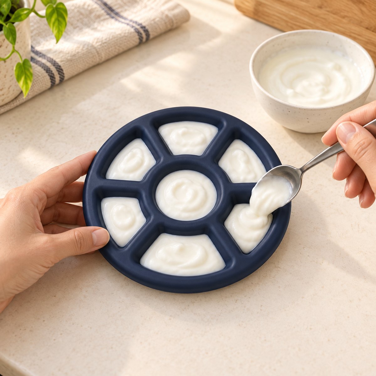 Filling a FreezWheel with a soft treat