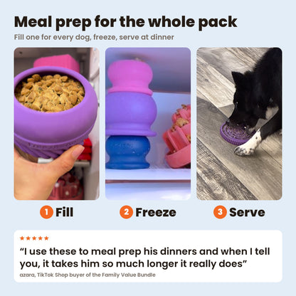 Meal prep for the whole pack: fill, freeze, serve. Review from azara (real customer photos)