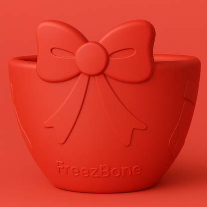 FreezBow Dog– Dog Lickable Enrichment Toy – Freezbone