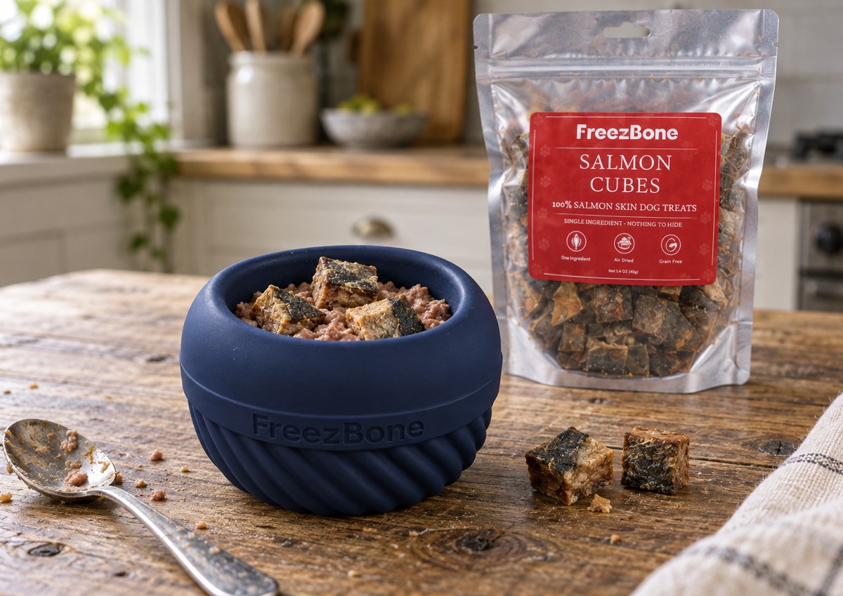 Salmon Skin Cubes in a FreezJumbo™