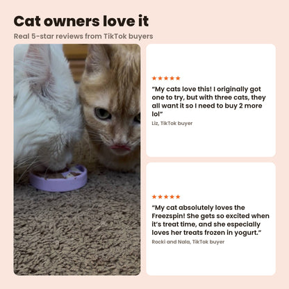 Real 5-star TikTok reviews of the FreezSpin from cat owners